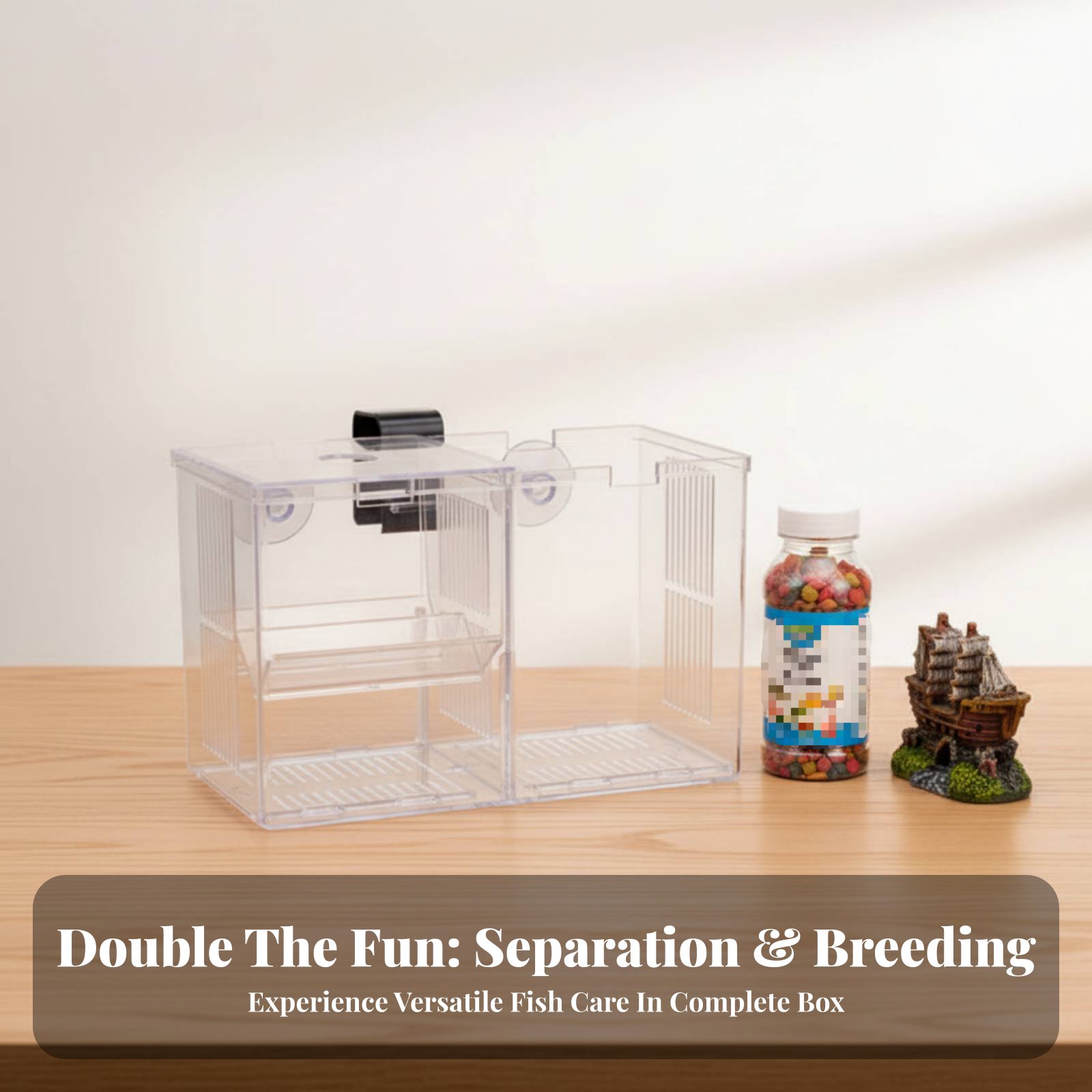 Aquarium Fishes - กล่องเพาะพันธุ์ปลาในน้ำ กล่องแยกพื้นที่สำหรับลูกปลา กล่องแยกพื้นที่สำหรับปลาเบต้าและกุ๊ปปี้ กล่องเพาะพันธุ์ปลา มีสองทางเลือกในการติดตั้ง