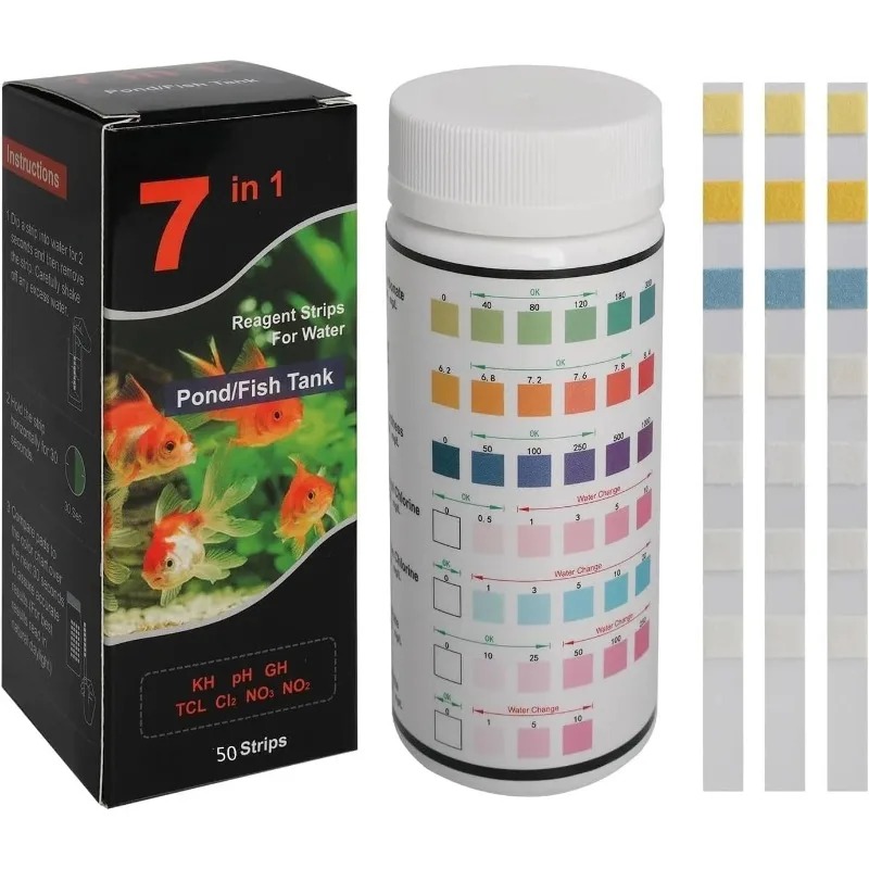 Aquarium Fish Saltwater - แถบทดสอบน้ำในตู้ปลา ชุดทดสอบน้ำในตู้ปลา น้ำจืด น้ำเค็ม ชุดทดสอบน้ำสำหรับตู้ปลา ชุดทดสอบคุณภาพน้ำ