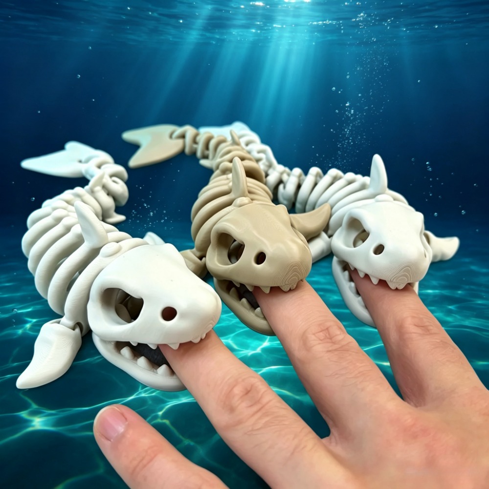Aquarium Fish Quarantine - โครงกระดูกฉลามตกแต่งตู้ปลา ของตกแต่งแบบขยับได้ สำหรับสัตว์เลื้อยคลาน ตกแต่งตู้ปลา ที่หลบซ่อนสำหรับปลาและกุ้ง อุปกรณ์ตกแต่งตู้ปลา
