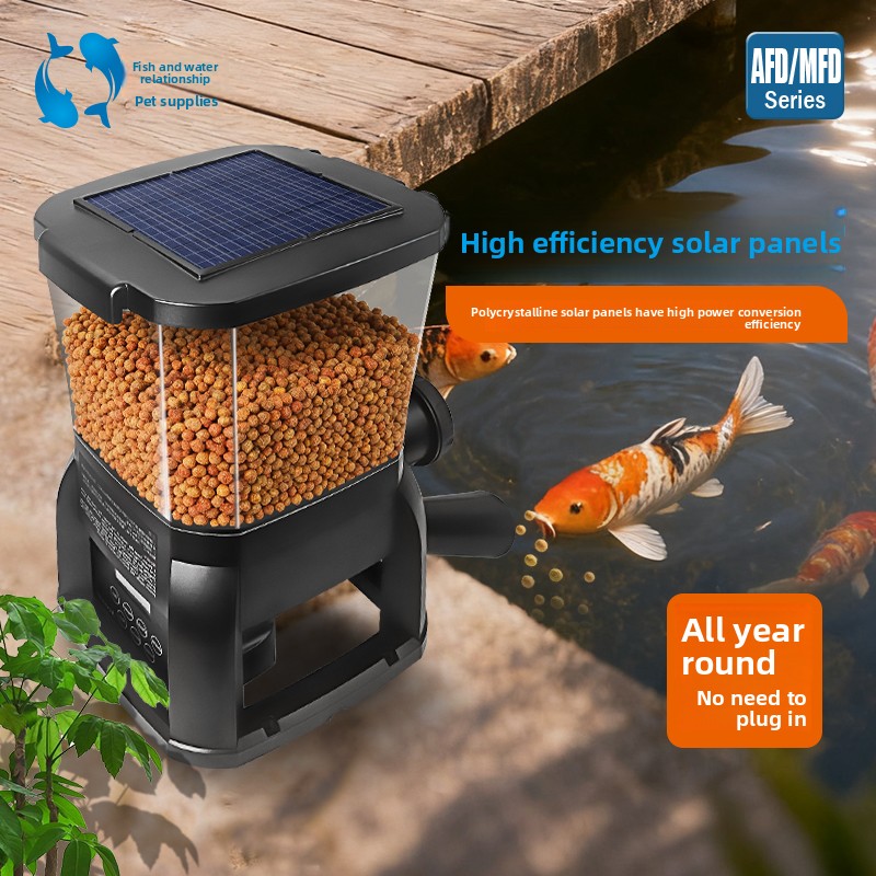 Aquarium Fish Koi - เจบาโอ โซลาร์ โคอิพอนด์ บ่อปลาสำหรับกลางแจ้ง ตู้ปลาขนาดใหญ่ เครื่องให้อาหารปลาอัตโนมัติ