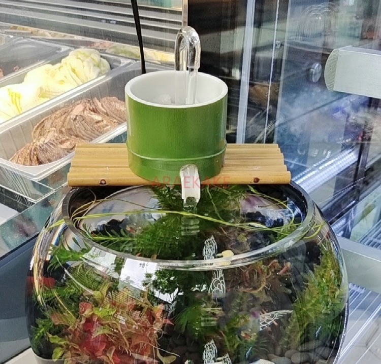 Aquarium Fish Waste Collector - ตู้ปลาขนาดเล็กทรงกลม รวมวงจรบำบัดน้ำเชิงนิเวศ ระบบหมุนเวียนอัตโนมัติสามในหนึ่งเดียว ปั๊มออกซิเจนด้านบน