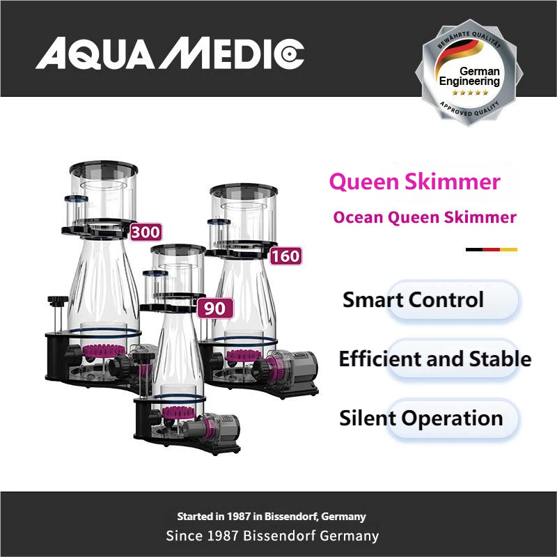 Aquarium Queen Fish - เครื่องกรองโปรตีนแบบปั๊มภายนอกโดย ABOcean Queen, เครื่องกรองน้ำทะเลประสิทธิภาพสูงสำหรับตู้ปลาทะเล, เครื่องกรองปะการังประสิทธิภาพสูง