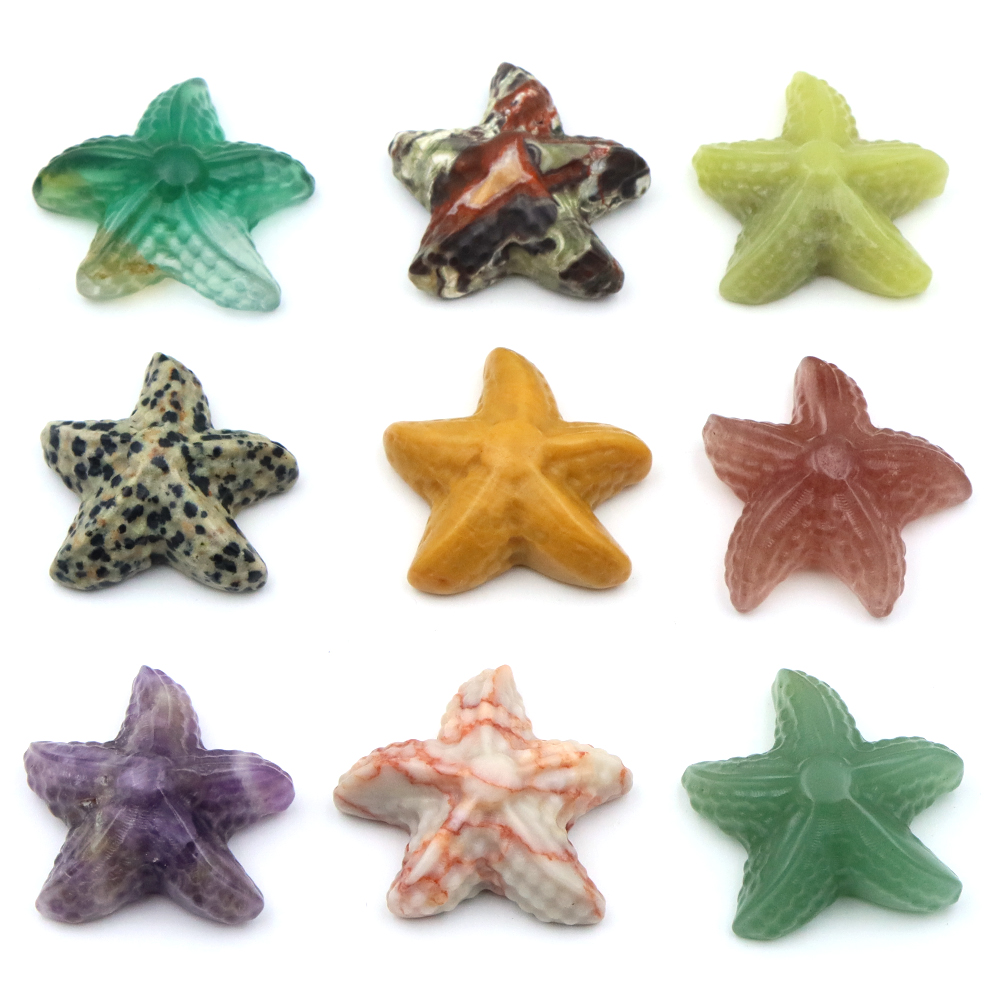 Aquarium Fishes - รูปปั้นปลาดาวขนาด 35 มม. รูปทรงสัตว์ทะเล ทำจากหินธรรมชาติ คริสตัลบำบัด