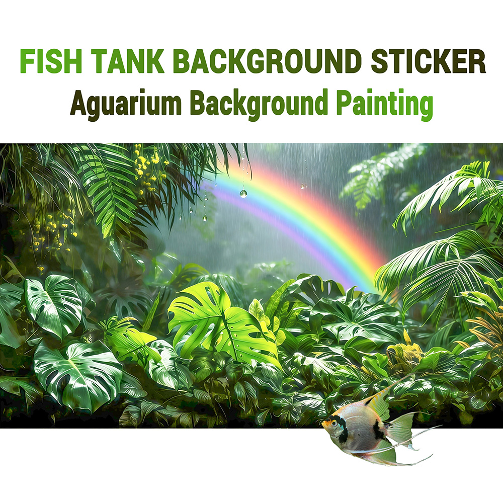 ภาพพื้นหลังตู้ปลา ลายสายรุ้งป่ - Aquarium Fish Rainbow บทวิจารณ์และราคา