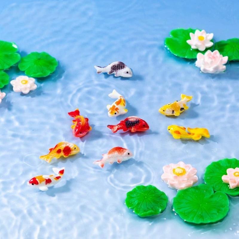 รูปปั้นปลาคาร์ฟเรซิ่นขนาดเล็ก  - Aquarium Fish Koi บทวิจารณ์และราคา