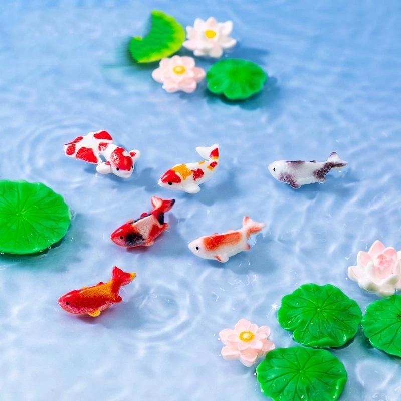 รูปปั้นปลาคาร์ฟเรซิ่นขนาดเล็ก  - Aquarium Fish Koi บทวิจารณ์และราคา
