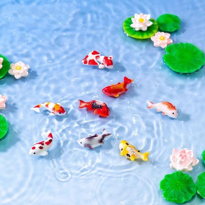 รูปปั้นปลาคาร์ฟเรซิ่นขนาดเล็ก  - Aquarium Fish Koi บทวิจารณ์และราคา